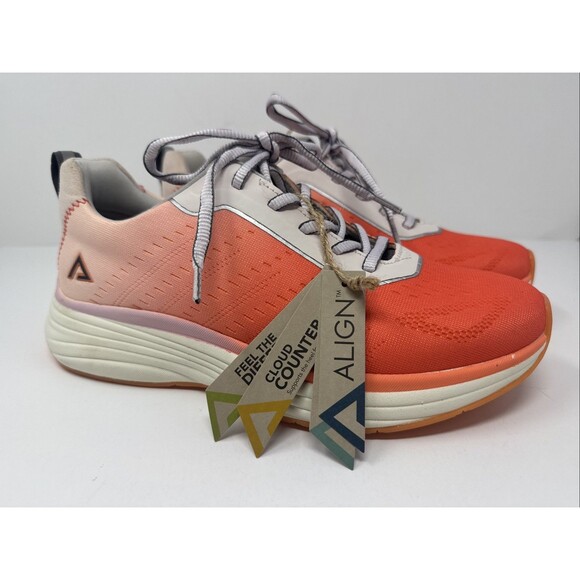 NEW Align TRIXIE Pink Orange Coral Size 8.5 Womens Shoes Sneaker Nursing Cushion